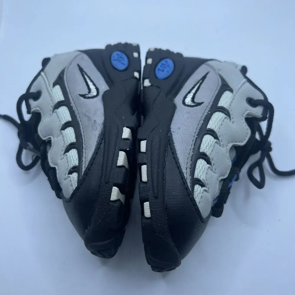 Nike Little Air Metal Max 2 Gray Black Silver Infants Size 5c Y2K EUC